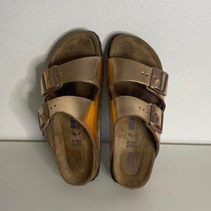 Rose Gold Birkenstocks - Size 37